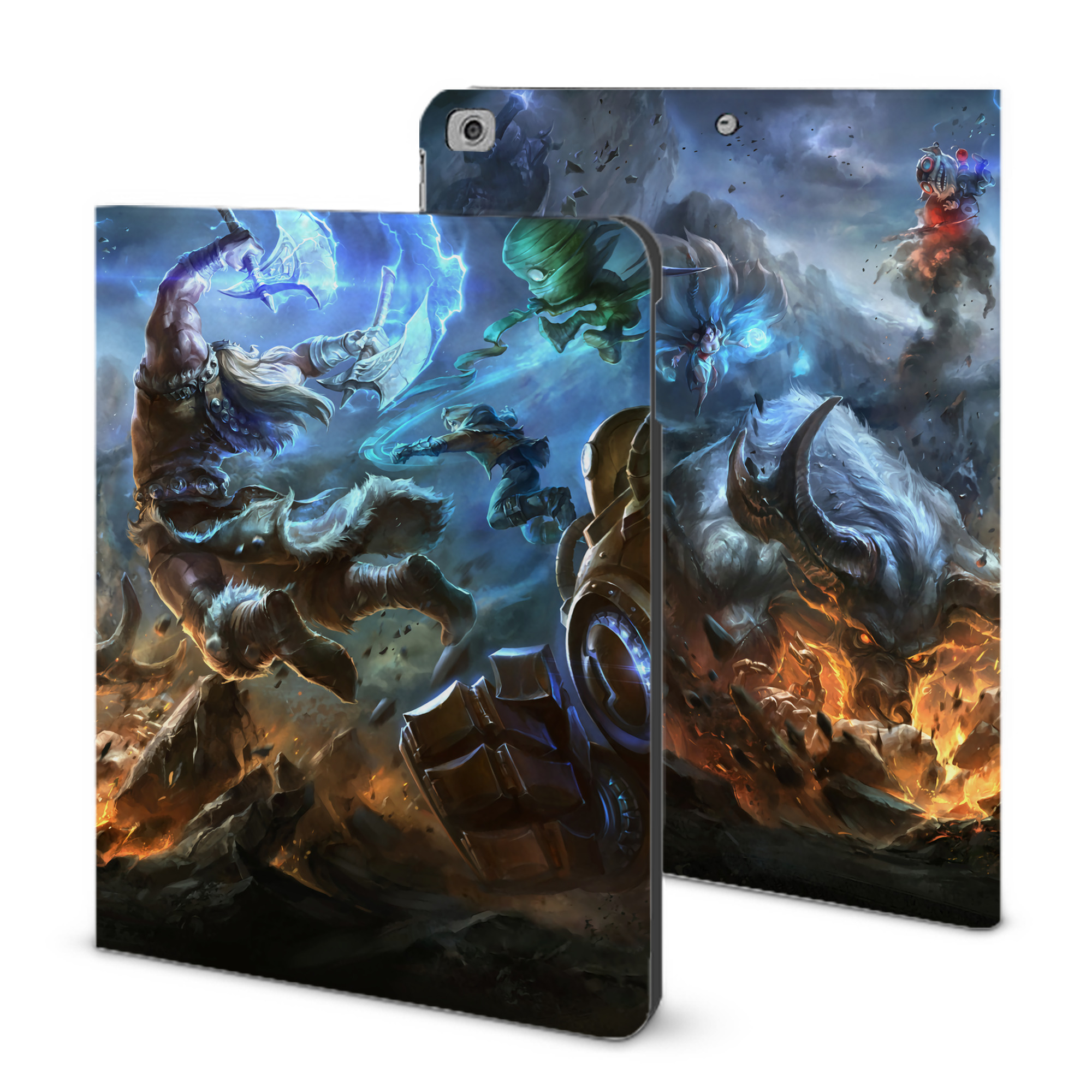 （画像用） リーグ・オブ・レジェンド League of Legends LOL IPad ケース ブック型 PUレザー TPU 耐衝撃 軽量 薄型 ペン収納なし 全面保護 IPad 各モデル対応
